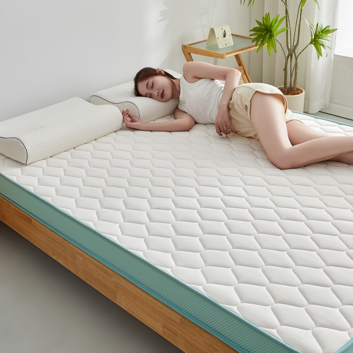 91家纺网 家纺一手货源 找家纺 锦丝钰床垫 2025新款针织棉乳胶椰棕床垫 绿色