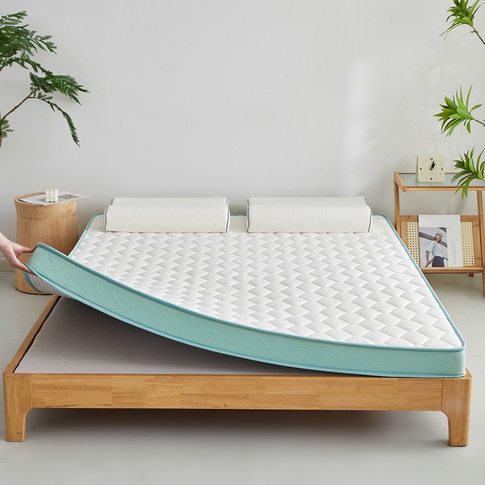 91家纺网 家纺一手货源 找家纺 锦丝钰床垫 2025新款针织棉乳胶椰棕床垫 绿色