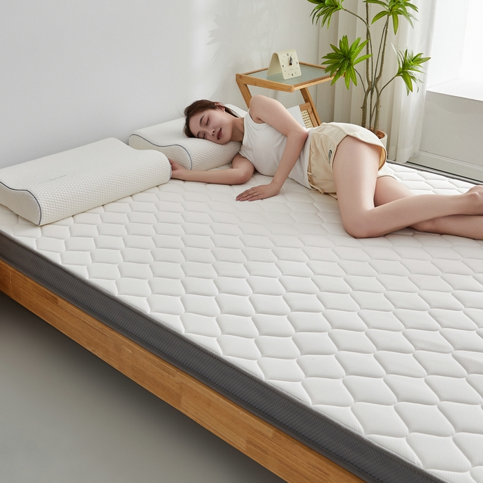 91家纺网 家纺一手货源 找家纺 锦丝钰床垫 2025新款针织棉乳胶椰棕床垫 大床白