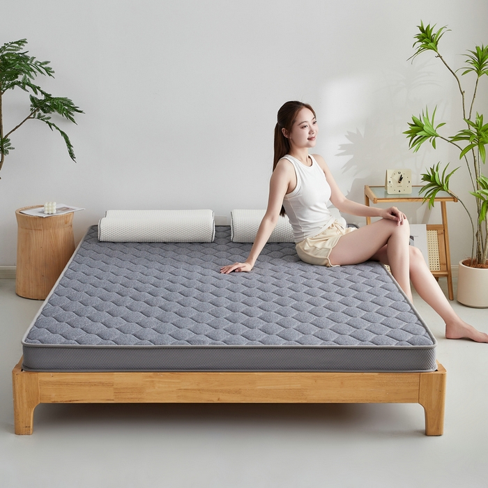 91家纺网 家纺一手货源 找家纺 锦丝钰床垫 2025新款针织棉乳胶椰棕床垫 大床灰