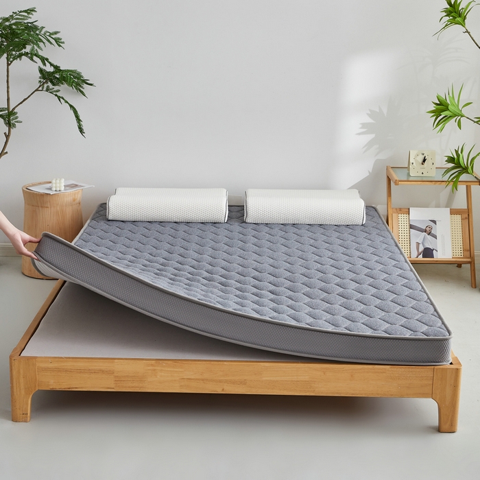 91家纺网 家纺一手货源 找家纺 锦丝钰床垫 2025新款针织棉乳胶椰棕床垫 大床灰