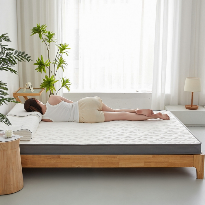 91家纺网 家纺一手货源 找家纺 锦丝钰床垫 2025新款针织棉乳胶椰棕床垫 大床白