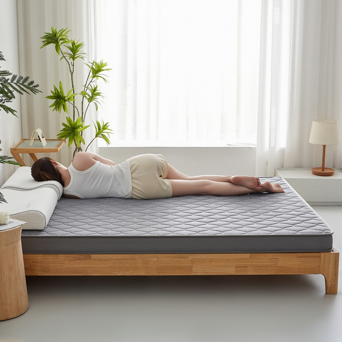 91家纺网 家纺一手货源 找家纺 锦丝钰床垫 2025新款针织棉乳胶椰棕床垫 大床灰