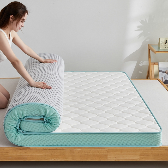 91家纺网 家纺一手货源 找家纺 锦丝钰床垫 2025新款针织棉乳胶椰棕床垫 绿色