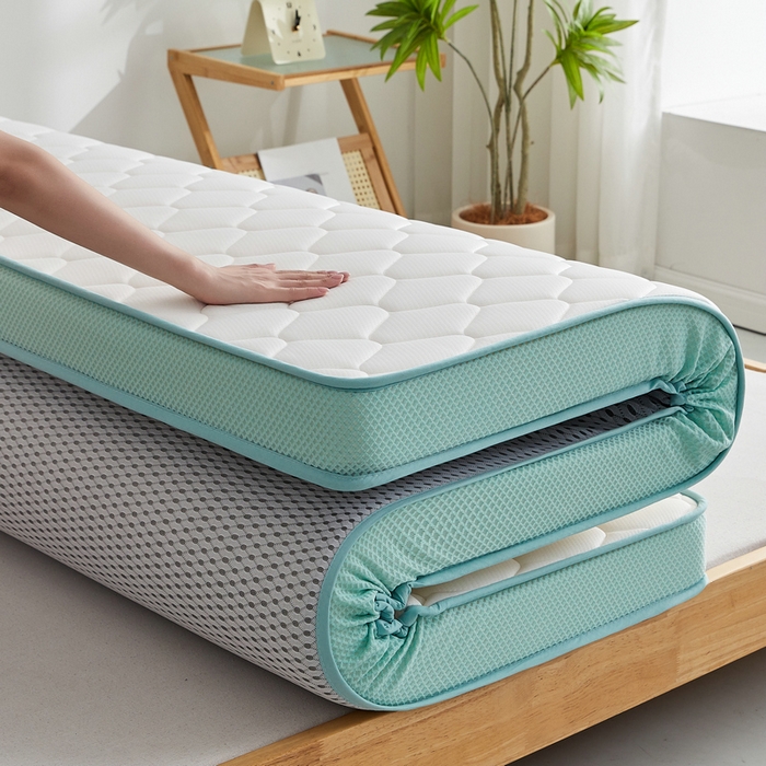 91家纺网 家纺一手货源 找家纺 锦丝钰床垫 2025新款针织棉乳胶椰棕床垫 绿色