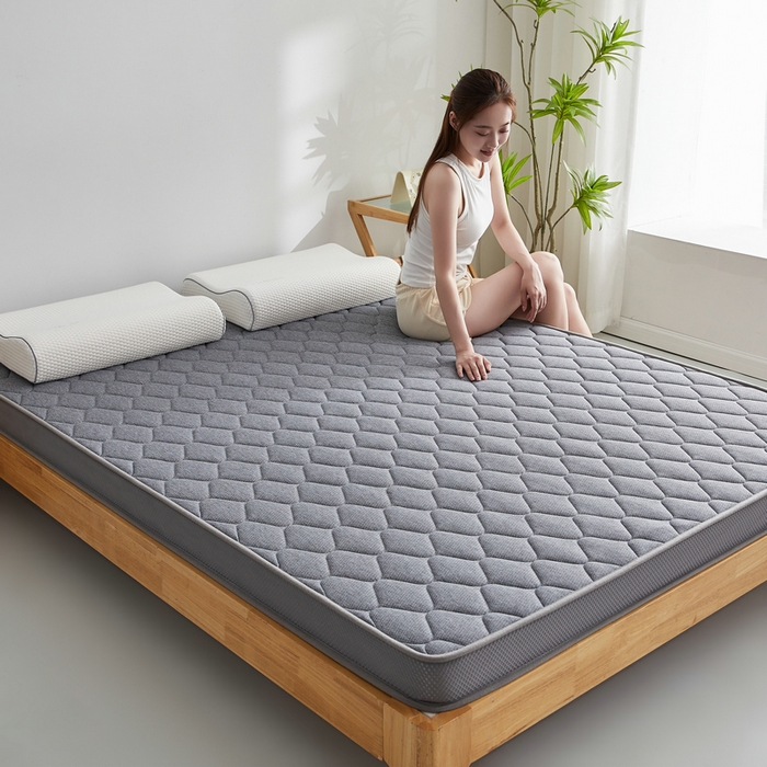 91家纺网 家纺一手货源 找家纺 锦丝钰床垫 2025新款针织棉乳胶椰棕床垫 大床灰