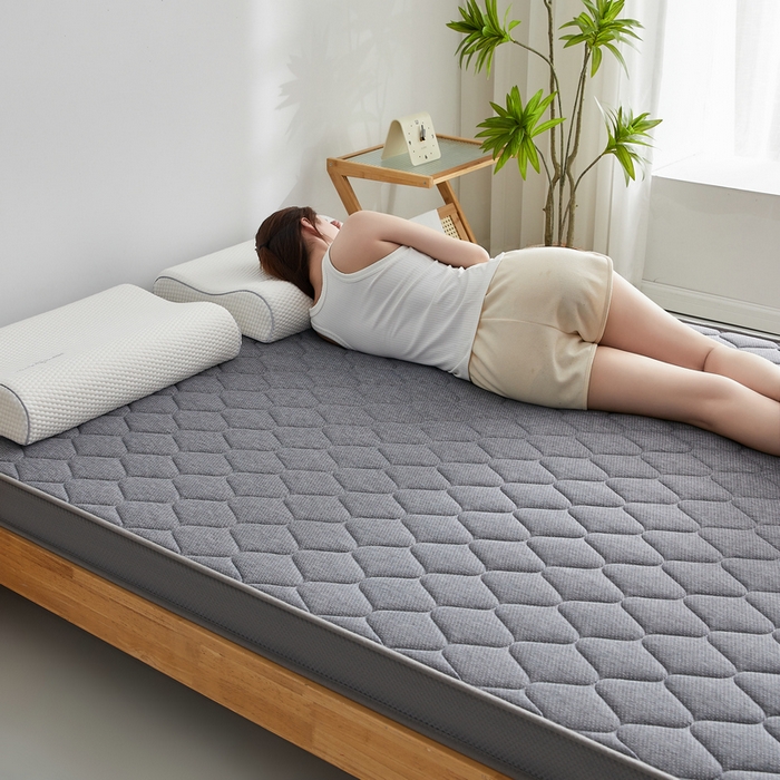 91家纺网 家纺一手货源 找家纺 锦丝钰床垫 2025新款针织棉乳胶椰棕床垫 大床灰