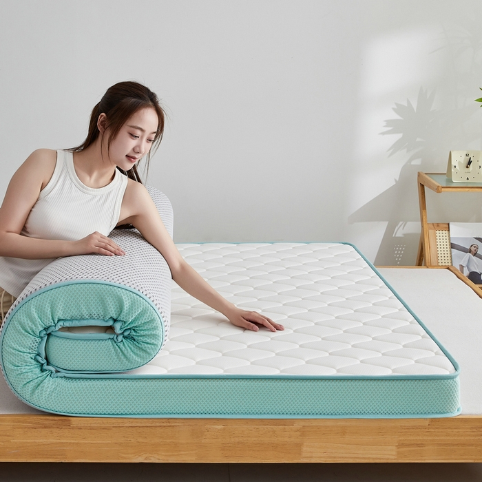 91家纺网 家纺一手货源 找家纺 锦丝钰床垫 2025新款针织棉乳胶椰棕床垫 绿色