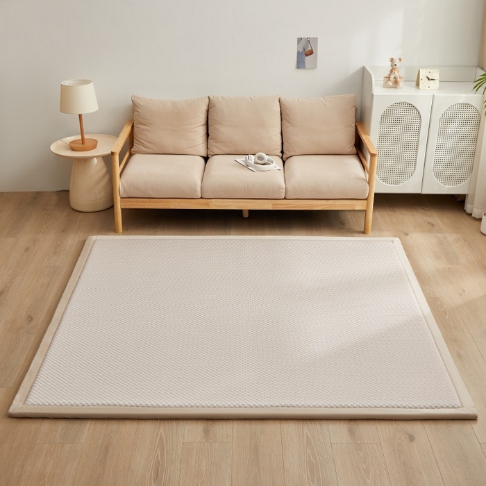 91家纺网 家纺一手货源 找家纺 锦丝钰床垫 2025新款华夫格冰豆豆多功能地铺床垫床边垫 冰豆豆-咖