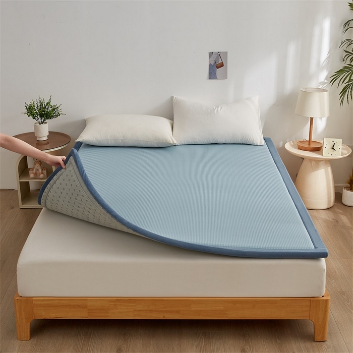 锦丝钰床垫 2025新款华夫格冰豆豆多功能地铺床垫床边垫 华芙格-蓝