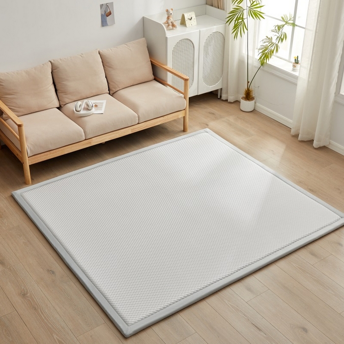 91家纺网 家纺一手货源 找家纺 锦丝钰床垫 2025新款华夫格冰豆豆多功能地铺床垫床边垫 冰豆豆-灰