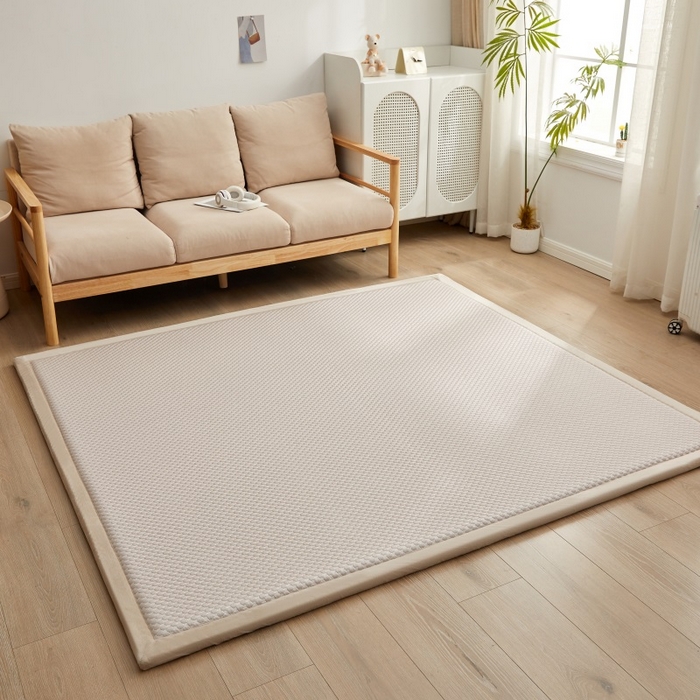 91家纺网 家纺一手货源 找家纺 锦丝钰床垫 2025新款华夫格冰豆豆多功能地铺床垫床边垫 冰豆豆-咖