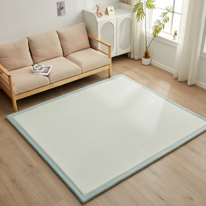 91家纺网 家纺一手货源 找家纺 锦丝钰床垫 2025新款华夫格冰豆豆多功能地铺床垫床边垫 冰豆豆-绿