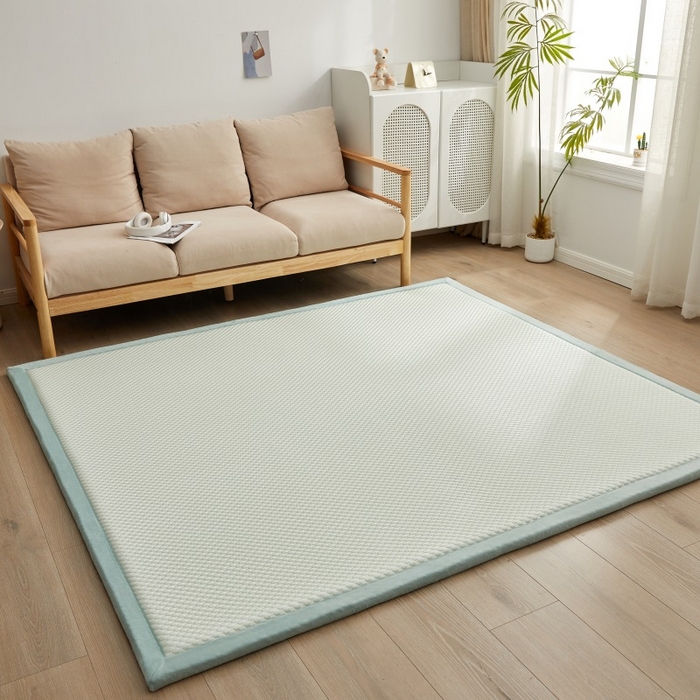 91家纺网 家纺一手货源 找家纺 锦丝钰床垫 2025新款华夫格冰豆豆多功能地铺床垫床边垫 冰豆豆-绿