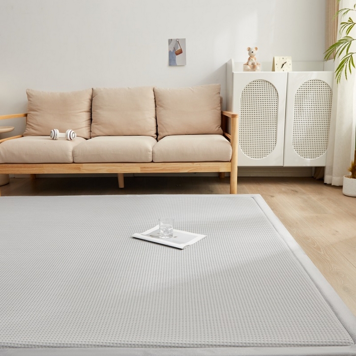 91家纺网 家纺一手货源 找家纺 锦丝钰床垫 2025新款华夫格冰豆豆多功能地铺床垫床边垫 华芙格-灰