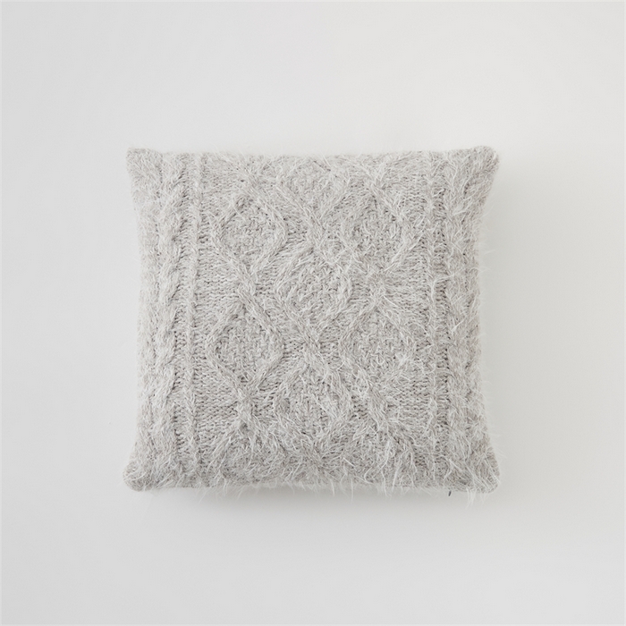 暖绵绵家纺 2025新款弗罗瑟抱枕套 弗罗瑟-银灰