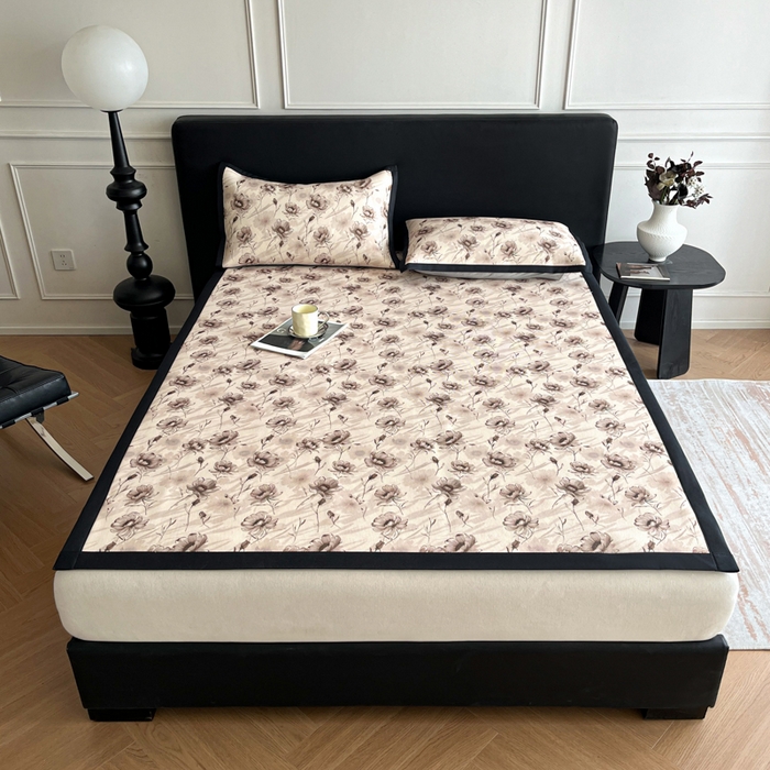 91家纺网 家纺一手货源 找家纺 久云居 2025新款凉感冰藤凉席三件套凉席席子 花样年华