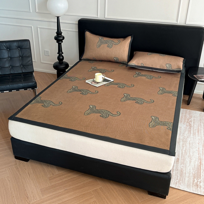 91家纺网 家纺一手货源 找家纺 久云居 2025新款凉感冰藤凉席三件套凉席席子 中古豹