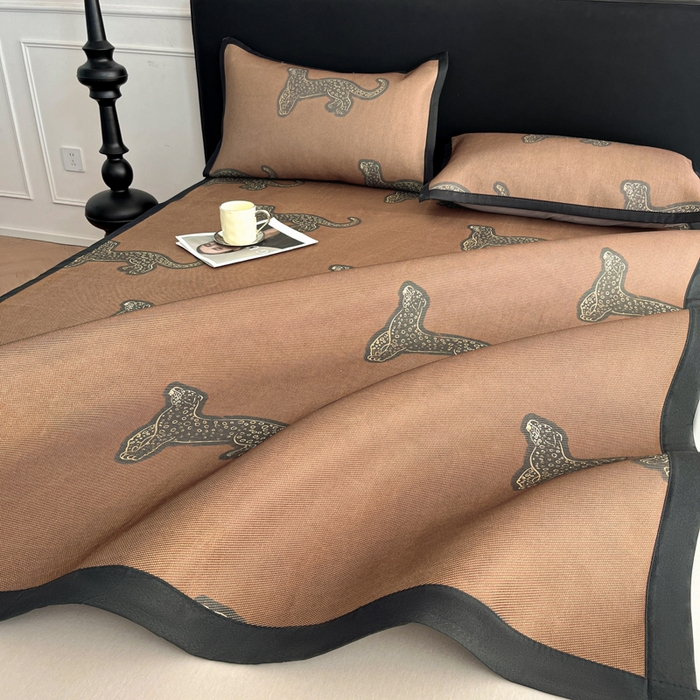 91家纺网 家纺一手货源 找家纺 久云居 2025新款凉感冰藤凉席三件套凉席席子 中古豹