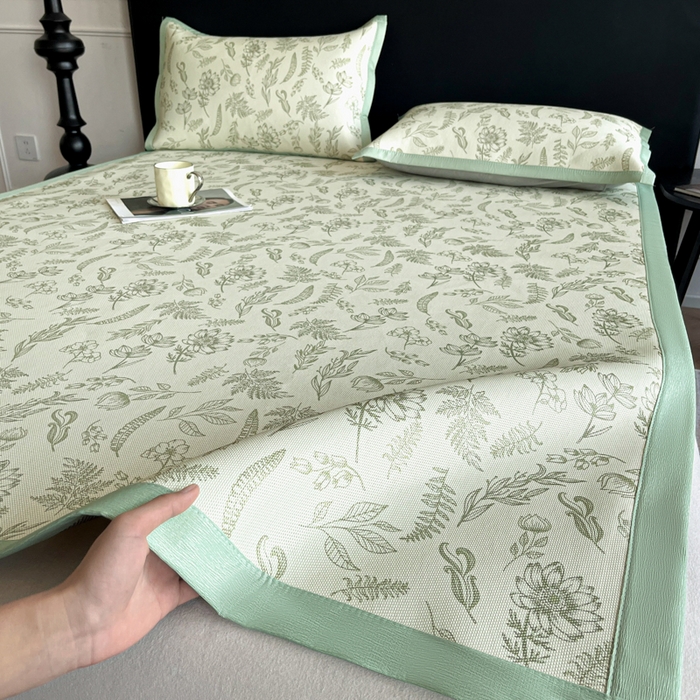 久云居 2025新款凉感冰藤凉席三件套凉席席子 绿野仙踪