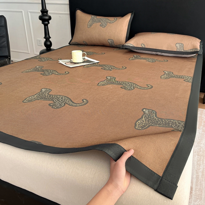 91家纺网 家纺一手货源 找家纺 久云居 2025新款凉感冰藤凉席三件套凉席席子 中古豹