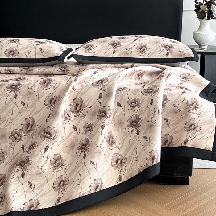 91家纺网 家纺一手货源 找家纺 久云居 2025新款凉感冰藤凉席三件套凉席席子 花样年华