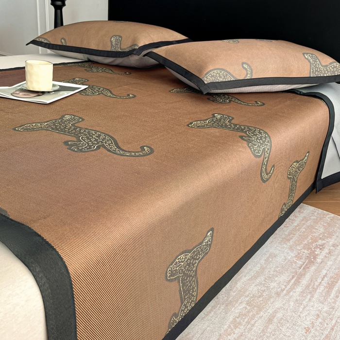 91家纺网 家纺一手货源 找家纺 久云居 2025新款凉感冰藤凉席三件套凉席席子 中古豹