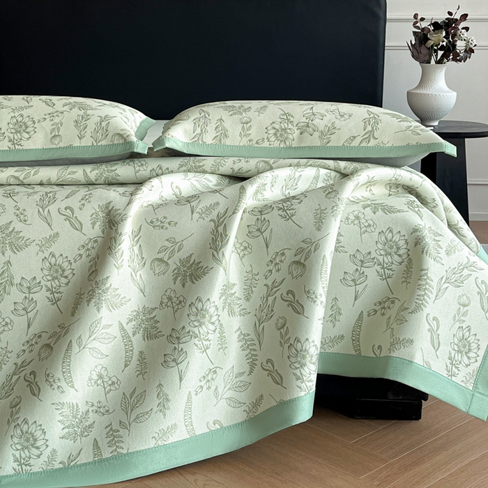 91家纺网 家纺一手货源 找家纺 久云居 2025新款凉感冰藤凉席三件套凉席席子 绿野仙踪