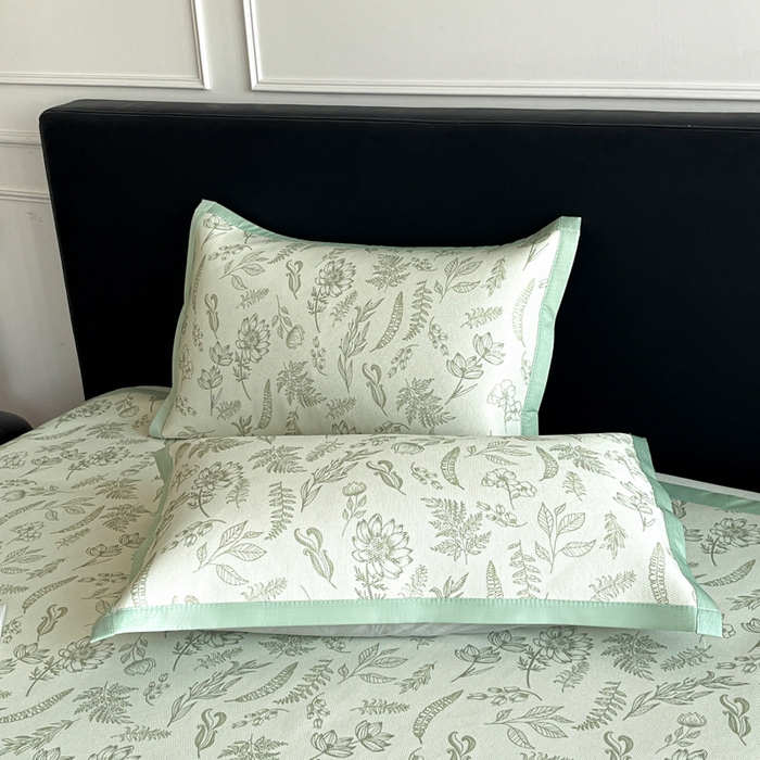 91家纺网 家纺一手货源 找家纺 久云居 2025新款凉感冰藤凉席三件套凉席席子 绿野仙踪