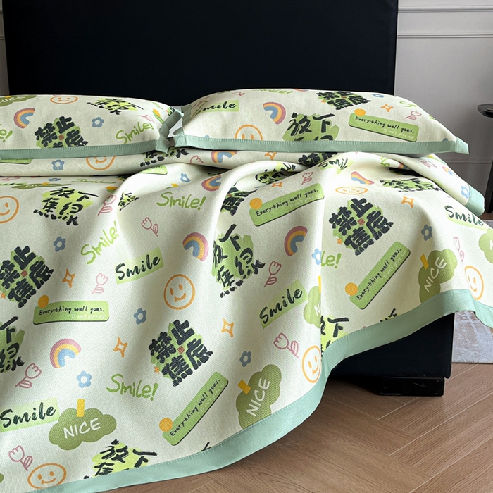 91家纺网 家纺一手货源 找家纺 久云居 2025新款凉感冰藤凉席三件套凉席席子 放下焦绿