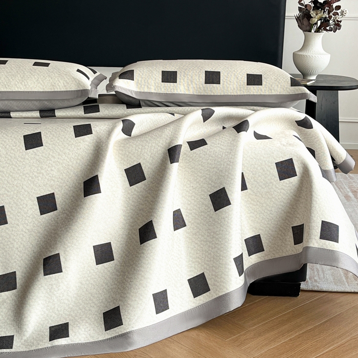 91家纺网 家纺一手货源 找家纺 久云居 2025新款凉感冰藤凉席三件套凉席席子 棋盘格