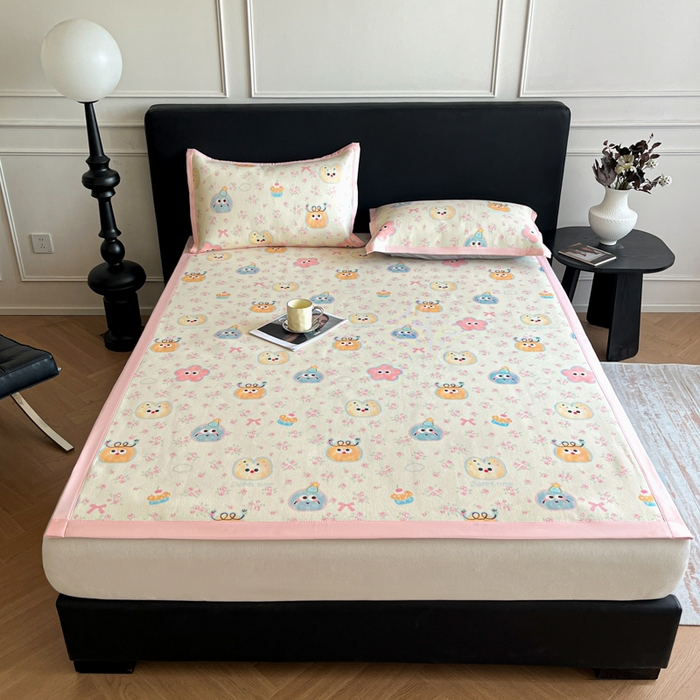 91家纺网 家纺一手货源 找家纺 久云居 2025新款凉感冰藤凉席三件套凉席席子 粘豆包