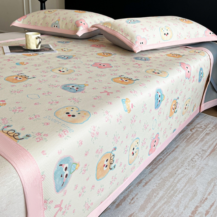 91家纺网 家纺一手货源 找家纺 久云居 2025新款凉感冰藤凉席三件套凉席席子 粘豆包