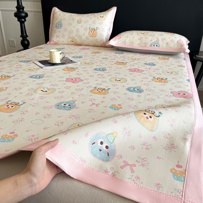 久云居 2025新款凉感冰藤凉席三件套凉席席子 粘豆包