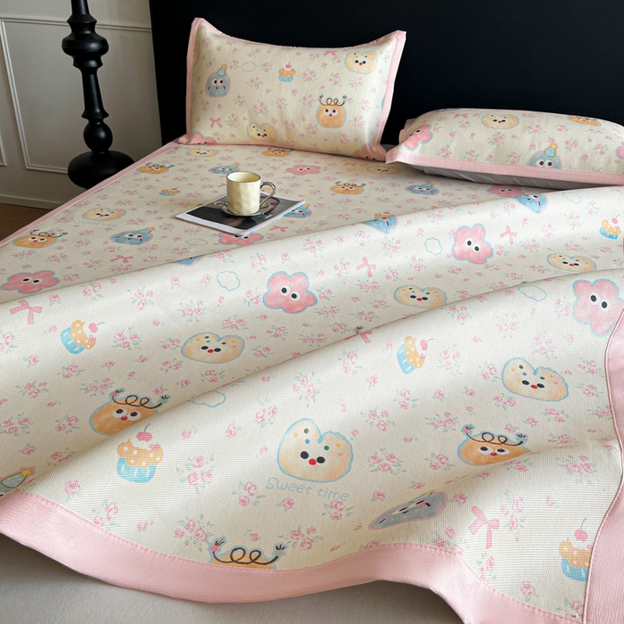 91家纺网 家纺一手货源 找家纺 久云居 2025新款凉感冰藤凉席三件套凉席席子 粘豆包