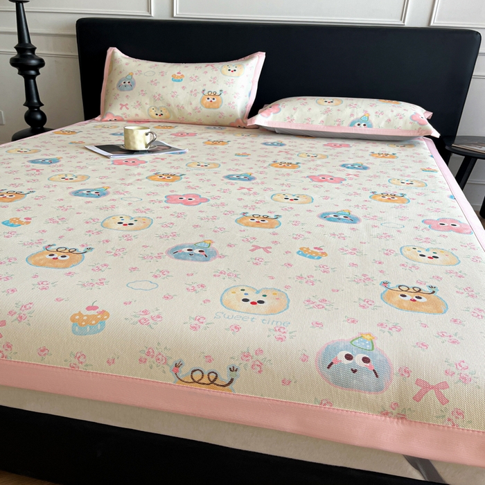 91家纺网 家纺一手货源 找家纺 久云居 2025新款凉感冰藤凉席三件套凉席席子 粘豆包