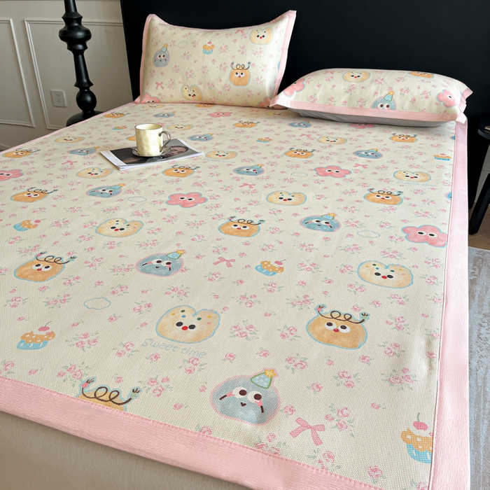 91家纺网 家纺一手货源 找家纺 久云居 2025新款凉感冰藤凉席三件套凉席席子 粘豆包