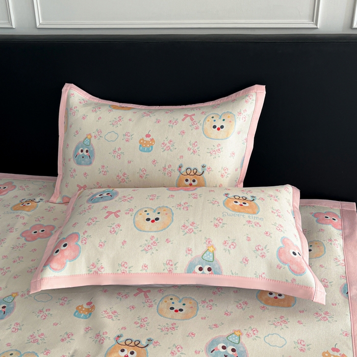 91家纺网 家纺一手货源 找家纺 久云居 2025新款亲肤舒适凉感冰藤凉席单枕套 粘豆包