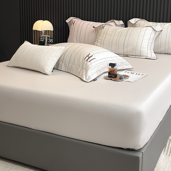 91家纺网 家纺一手货源 找家纺  2025夏季轻奢数码印花A类母婴级天丝棉印花四件套纯棉全棉高端夏季丝滑裸睡长绒棉被套真丝床上用品 艾诺-米