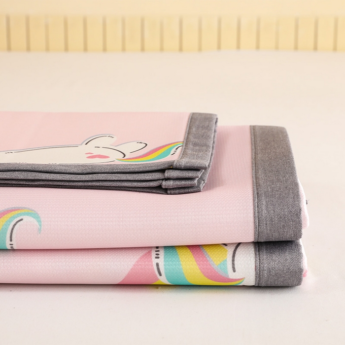 91家纺网 家纺一手货源 找家纺 518家纺 2025新款A类碳光冰丝抗菌凉席【提供买家秀】-单枕套 独角兽