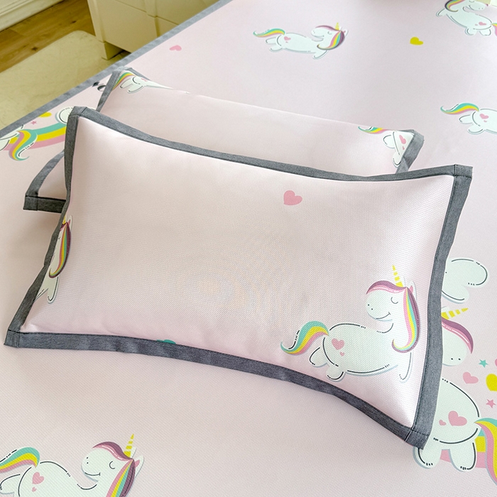 91家纺网 家纺一手货源 找家纺 518家纺 2025新款A类碳光冰丝抗菌凉席【提供买家秀】-单枕套 独角兽