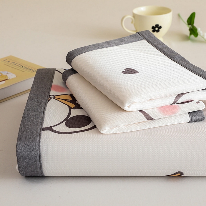 518家纺 2025新款A类碳光冰丝抗菌凉席【提供买家秀】-单枕套 嘟嘟熊