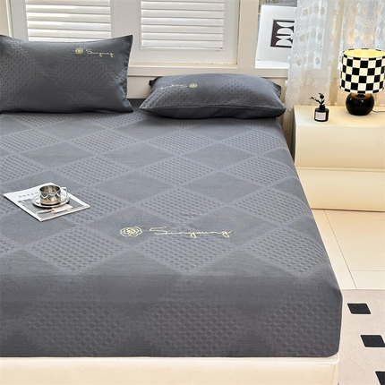 91家纺网 家纺一手货源 找家纺 （总）曼町家居 2025新款全棉华夫格床笠