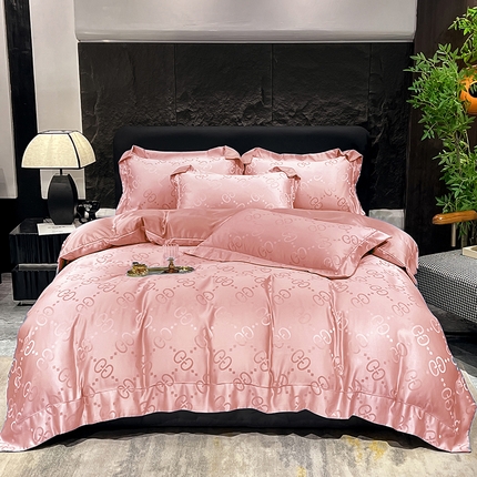 经年 2025新款水洗真丝冰丝天丝提花单被套 洛克系列 洛克-粉玉