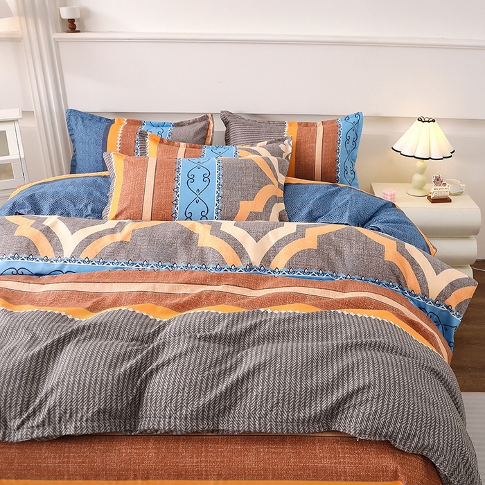 91家纺网 家纺一手货源 找家纺 北部居 2025新款加厚化纤四件套