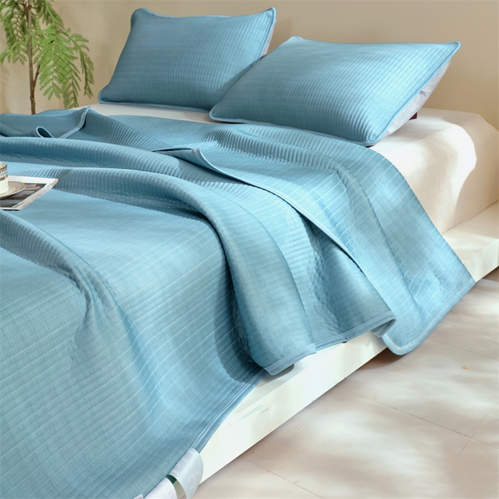 91家纺网 家纺一手货源 找家纺 2025新款PE凉感夏被A类针织凉感丝夏凉被轻奢夏季空调被子