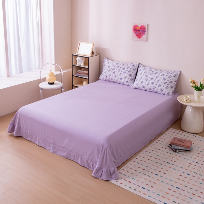 91家纺网 家纺一手货源 找家纺 南北家居 2025新款针织棉双层纱夏被四件套 芬芳物语