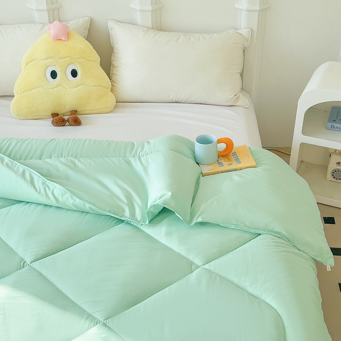 91家纺网 家纺一手货源 找家纺 百花王2025新款原棉大豆被被子被芯 墨绿色