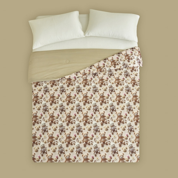 91家纺网 家纺一手货源 找家纺 子由家居 2025新款5D凉感大豆夏被 5D-兔兔熊