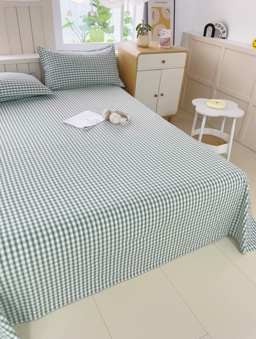 91家纺网 家纺一手货源 找家纺 金泰莱 2025新款色织老粗布床单老粗布凉席三件套 如夏